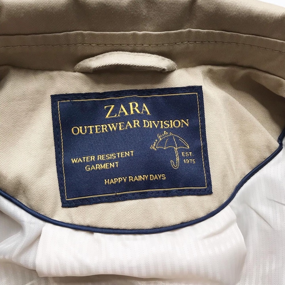 Zara trench jacket VGUC - sleeve flaw 9/10Y - Picture 5 of 9